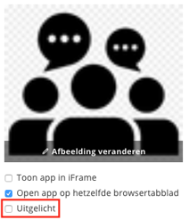 Enabling the Featured option and choosing an icon