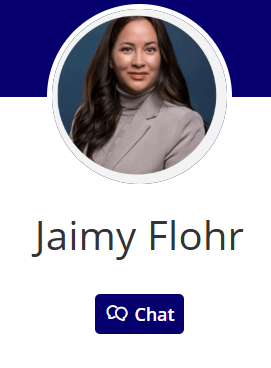 Profile page with the Chat button to start a conversation directly