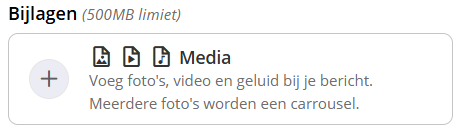 The options for adding a video or YouTube link to a post.