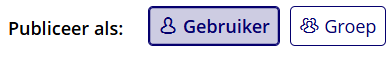 De optie Publiceer als met de keuze tussen jezelf en de groep.